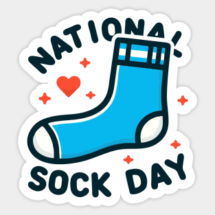 national sock day Sticker